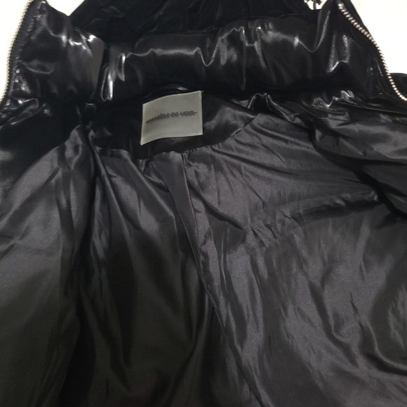 🔥 SATIN AND VELVET PUFFER JACKET - BLACK - size 10 🔥 - Picture 6 of 10